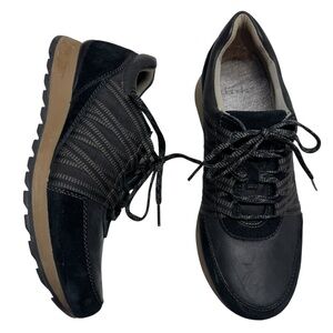 DANSKO Gabi Black/Charcoal Burnished Nubuck and leather sneaker shoe Women’s 8